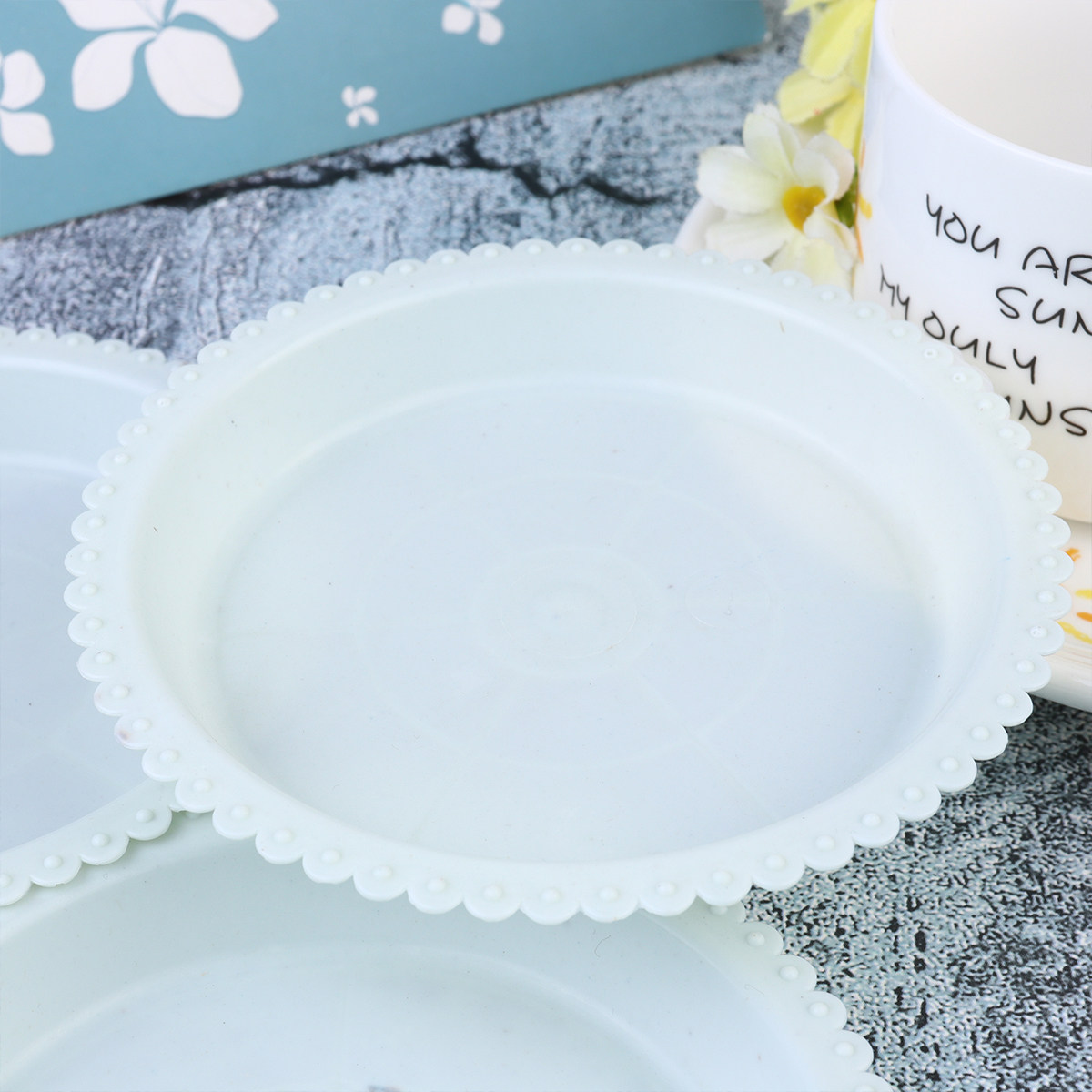 Drip Tray Saucer - 20개입, 둥근 모양의 화분 받침, 두꺼운
