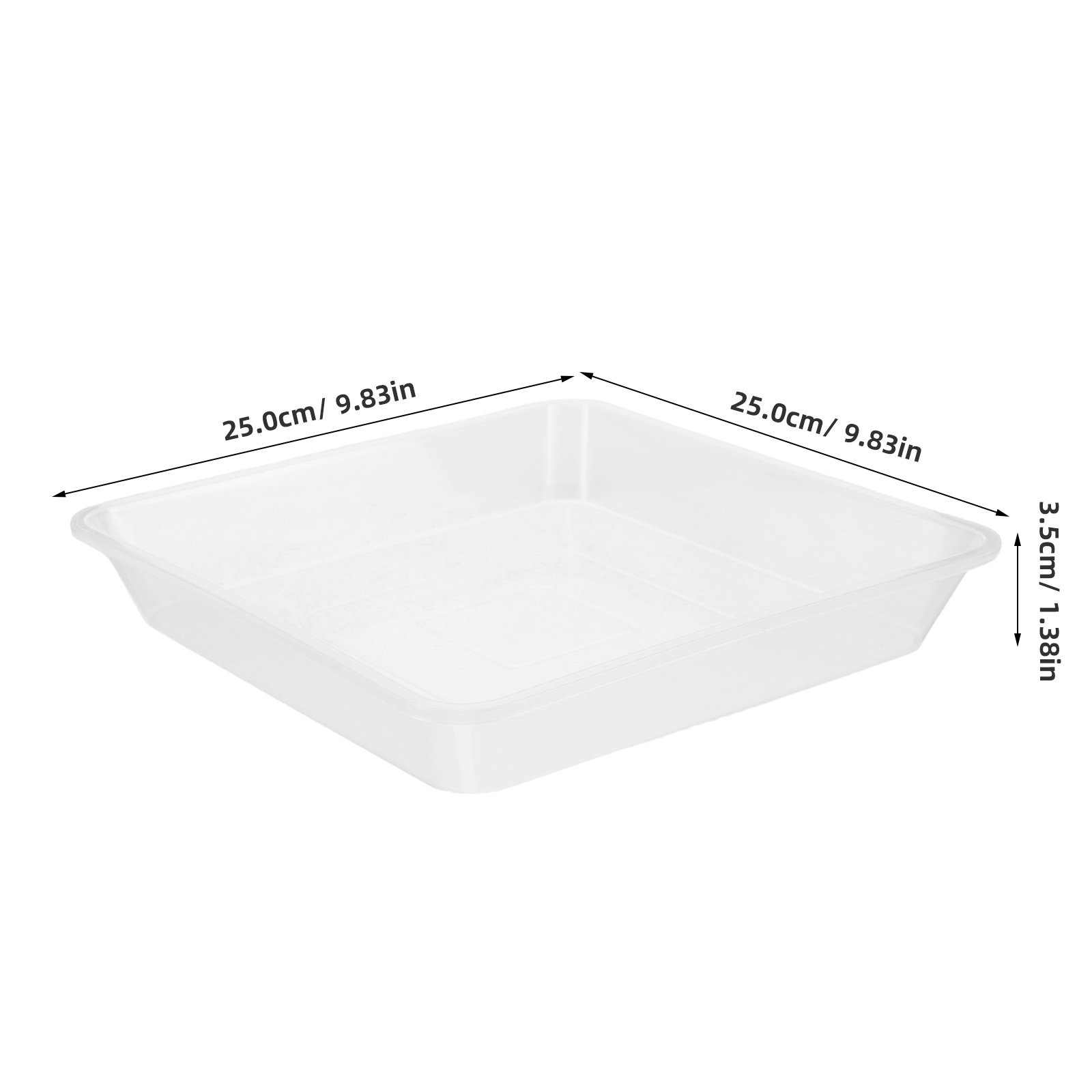투명한 사각형 화분 받침 4개 세트, 두꺼운 PP 플라 - Drip Tray Saucer 리뷰 및 가격